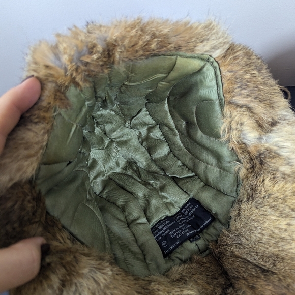 WindRiver Real Fur Trapper Hat Size XL Brown Winter Aviator Cap with Ear Flap - Picture 7 of 10
